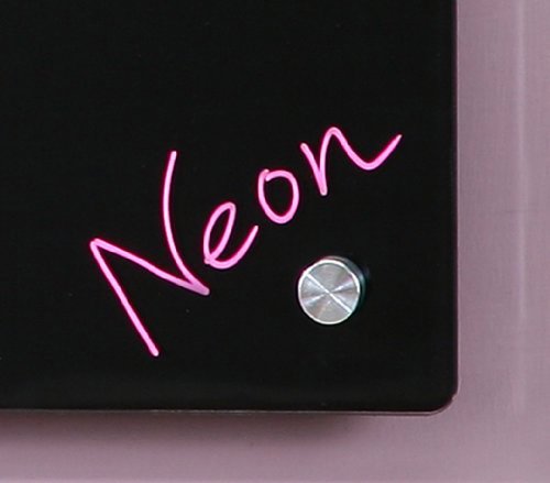 Audio-Visual Direct Magnetic Black Glass Dry-Erase Board Set - 6' x 3' - Includes Magnets, Hardware & Marker Tray