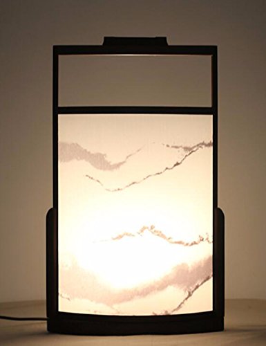 CJSHVR-Modern Chinese antique landscape painting table lamp, hotel guestroom, model room, decorative desk lamp, study room, bedroom lamp,