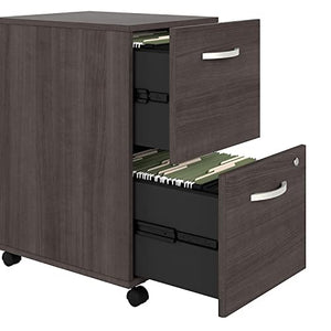Bush Business Furniture Studio A 2-Drawer Mobile File Cabinet, Locking, Letter/Legal, Storm Gray, 20-inch