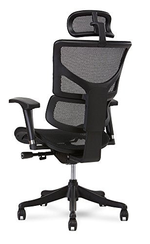 X Chair X1 Task Chair, Black Flex Mesh with Headrest