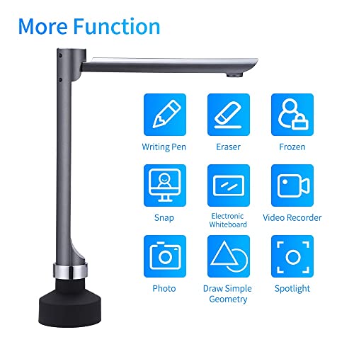 USB Document Camera Scanner A4 Capture Size with LED Light - Teaching Software for Learning