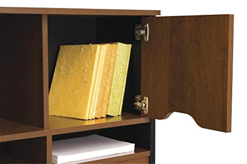 Bestar 3-Piece Set Including a U-Shaped Desk with Hutch, a lateral File Cabinet, and a Bookcase