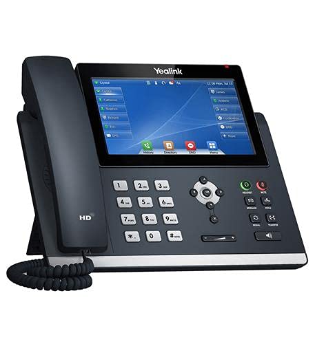Yealink SIP-T48U IP Phone [5 Pack] - 7-Inch Color Touch Screen Display, 16 Lines - Dual USB Ports, Dual-Port Gigabit Ethernet - PoE (Renewed)