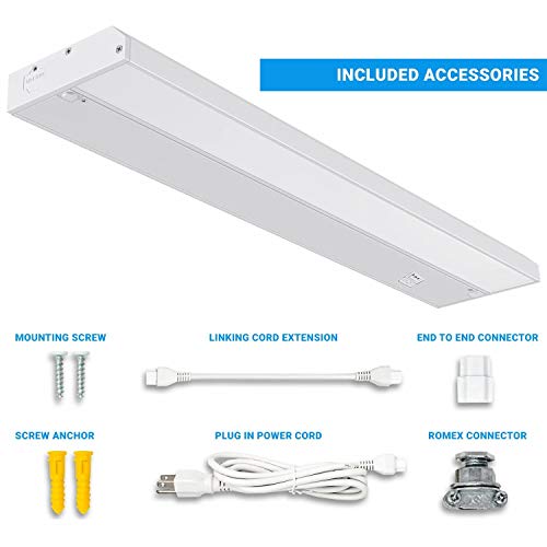 LEDMyplace.com Dimmable 32 Inch 15W LED Under Cabinet Light CCT Changeable 3000K/4000K/5000K, Linkable, Pack of 4