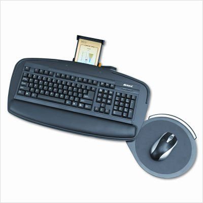 Safco Products 2143BL Premier Series Keyboard Platform with Control Zone, Black