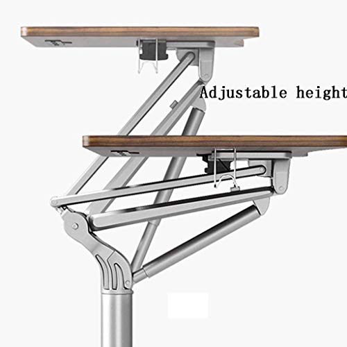 Pneumatic Height Adjustable Sit-Stand Laptop Desk Cart