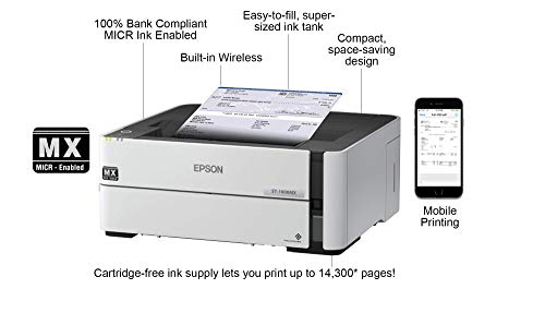 VersaCheck Epson ST-1000 MX MICR EcoSaver Mono Check Printer and VersaCheck Presto Check Printing Software Bundle, Gray (1000MX)