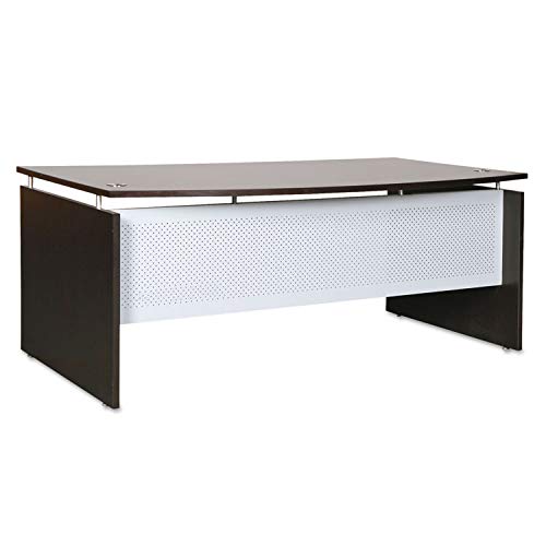 Alera Sedina Series Bow Front Desk Shell - 72w x 42d x 29 1/2h - Espresso