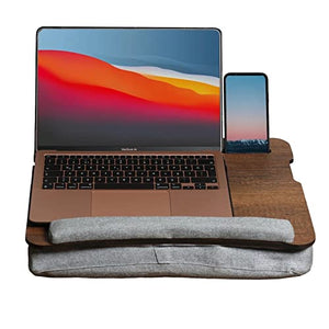 WALNUTA Height Adjustable Lap Laptop Desk Portable Lap Desk with Pillow Cushion, Fits up to 15.6 inch Laptop (Color : A)
