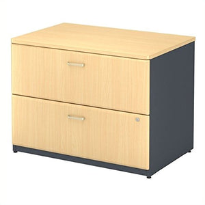 Two Drawer Lateral File, Beech/Slate Gray, - Sold as 1 Each