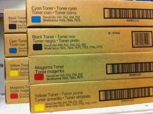 Xerox Genuine DocuColor 240 250 WorkCentre 7655, 7665, 7675 Series Toner Set 006R01219, 006R01220, 006R01221, 006R01222 BCYM Sealed in Retail Packaging