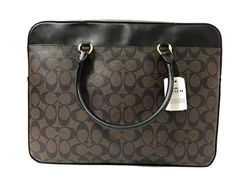 COACH Signature Laptop Bag Brown/Black One Size