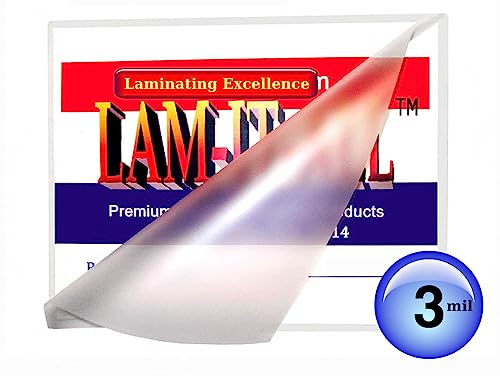 LAM-IT-ALL Letter Laminating Pouches 3 Mil 9 x 11-1/2 (Qty 2000)