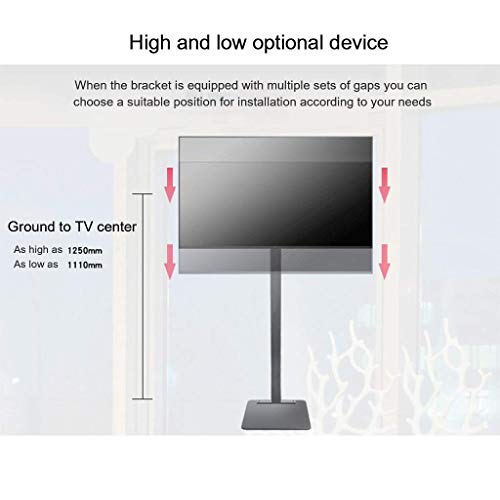 YokIma Universal Floor TV Stand with Swivel Mount for 32-70 Inch TVs, Mobile TV Cart - Black-D