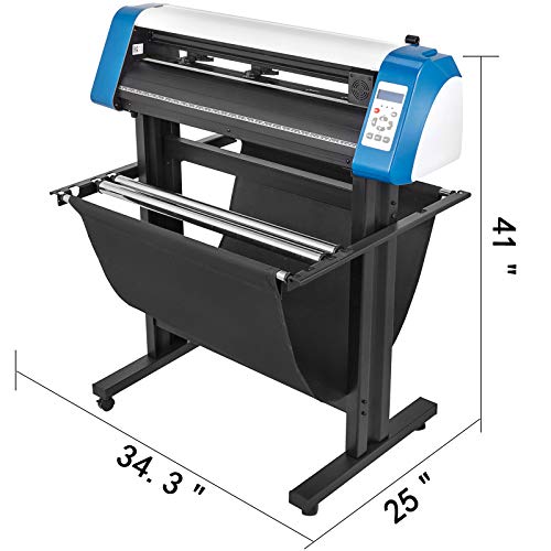 VEVOR Vinyl Cutter 28 inch Vinyl Cutter Machine Semi-Automatic DIY Vinyl Printer Cutter Machine Manual Positioning Sign Cutting with Floor Stand Signmaster Software