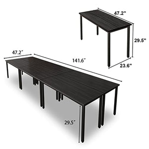 Bonzy Home 12ft Conference Table & Chair Set, Office Desk & Chair Set for Meeting Room - 14 People