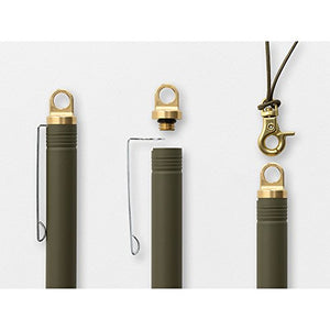 MIDORI BRASS BALLPOINT PEN OLIVE EDITION