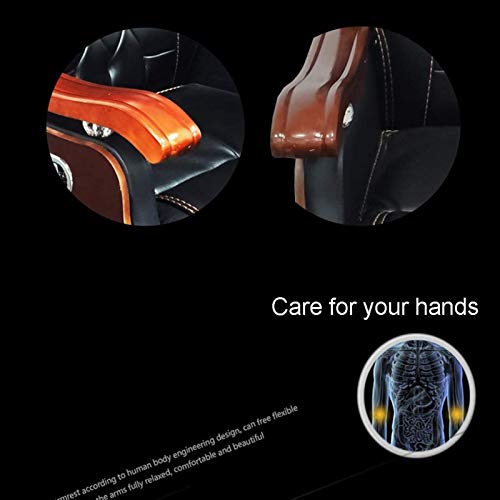 Video Game Chairs Home Office Desk Chairs Office Chairs with Lumbar Support Office Chairs & Sofas Boss Office Products Guest Chair with Casters,Reclining Solid Wood Leather,Liftable and Rotatable,Ergo