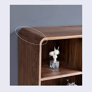 SUNESA Wooden Floor Standing Bookshelf - Walnut Color