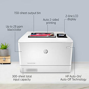 HP Color LaserJet Pro M454dn Printer, Double-Sided Printing & Built-in Ethernet (W1Y44A)