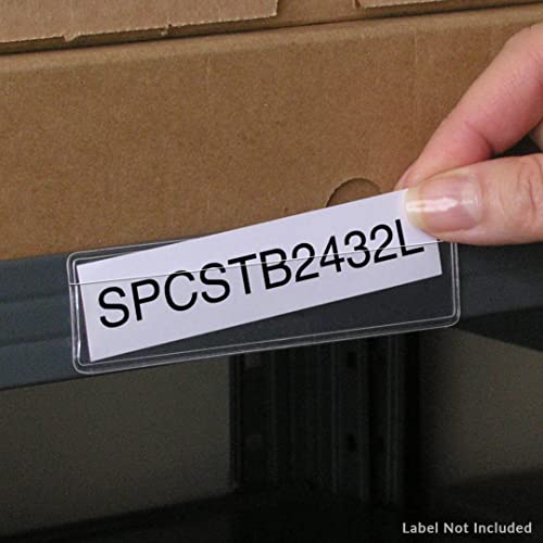 StoreSMART - Peel & Stick 1" x 4" Shelf Tag/Label Holders - 500-Pack - Open Long Side - SPCSTB2432L-500