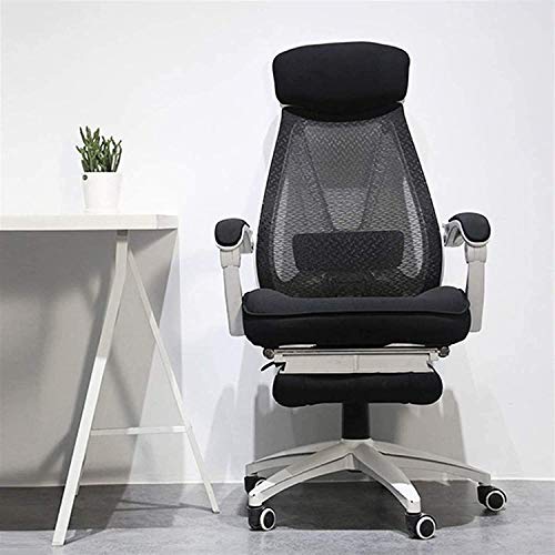 KouRy Ergonomic Mesh Office Gaming Chair with Lumbar Support - White