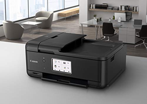 Canon PIXMA TR8520 Wireless All in One Printer | Mobile Printing | Photo and Document Printing, AirPrint(R) and Google Cloud Printing, Black (Renewed)