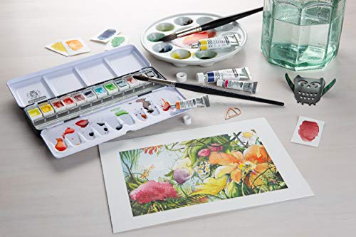 Schmincke Horadam Aquarell Half-Pan Paint Metal Set, Set of 24 Colors (74424097)