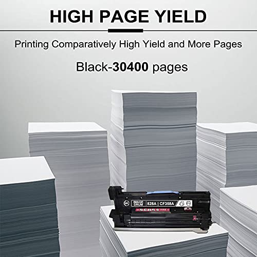 1 Pack Black 828A | CF359A Compatible Remanufactured Image Drum Replacement for HP Color Enterprise Flow MFP M880(A2W75A) M880z M880z+(A2W76A) M880z+ NFC(D7P71A) Printer