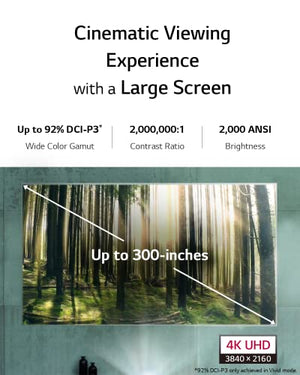 LG CineBeam UHD 4K Projector HU710PW - White