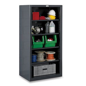 Strong Hold Dark Gray Closed Shelving Unit 72"x24"x72