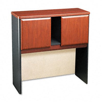 Bush Business Furniture Series A Collection 36W Hutch in Hansen Cherry/Galaxy
