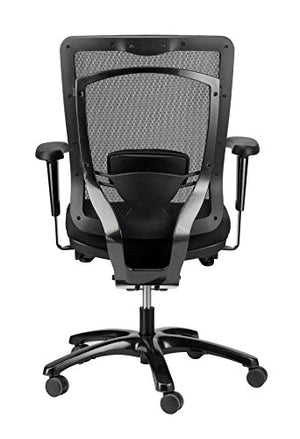 Eurotech Seating Monterey MFSY77 Fabric Seat & Mesh Back Chair, Black