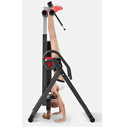 ZLQBHJ Strength Training Inversion Equipment Deluxe Inversion Table with Adjustable Head Pillow & Lumbar Support Pad Exercise & Fitness Home Gyms Red