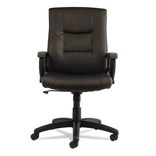 Alera ALE YR Series Executive High-Back Swivel/Tilt Leather Chair, Black