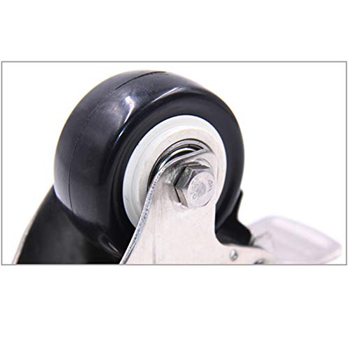IkiCk Swivel Caster Wheels - TPE Rubber Furniture Castors - Universal 50mm/2" Brake 38mm/1