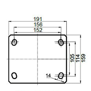 None 75mm*2mm+2 tons Super Heavy Double Polyurethane Universal Plus Heavy Rotating Brake