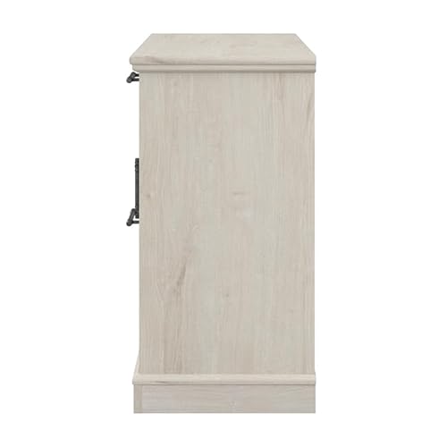 Bowery Hill Engineered Wood Lateral File Cabinet with Shelves in Linen White Oak