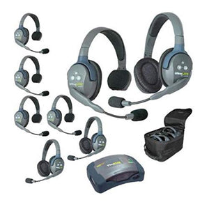 EARTEC HUB853 8-Person Wireless Intercom with Headsets