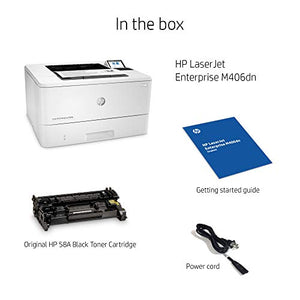 HP LaserJet Enterprise M406dn Monochrome Duplex Printer (3PZ15A)