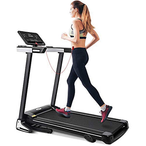 ONETWOFIT Folding Electric Treadmill, 2.0HP Motor, 1km/h - 12.8km/h, Automatically add lubricating Oil, Soft Drop System, Running Surface 48x16 inch, Ideal for Home/Office
