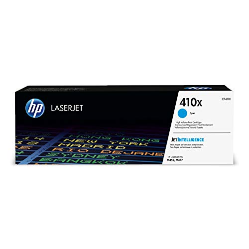 HP 410X (CF411X) Toner Cartridge, Cyan High Yield for HP Color LaserJet Pro M452dn M452dw M452nw MFP M377dw MFP M477fdn MFP M477fdw MFP M477fnw