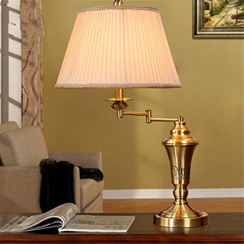 Simple Metal Copper Folding Lamp Led Lamp Reading Work Learning Piano Desk Lamp Bedside Desk Lamp 356 615Mm, Household