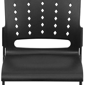 Flash Furniture Stack Chair 5 Pack - 881 lb. Capacity Black Sled Base, Air-Vent Back