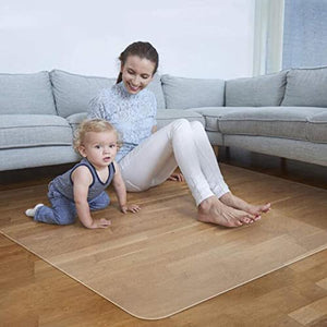 HOBBOY Transparent Vinyl Hard-Floor Chair Mat for Hardwood Floors