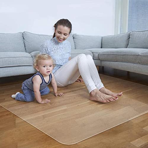 HOBBOY Transparent Vinyl Hard-Floor Chair Mat for Hardwood Floors