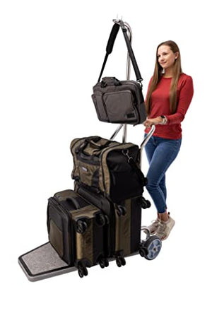 Wholesale Hotel Products Three-Wheeled Stainless Steel Luggage Cart