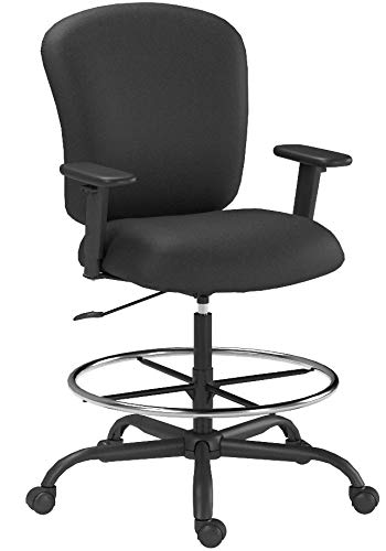 Alera ALEMT4610 Mota Series Big and Tall Stool, Black
