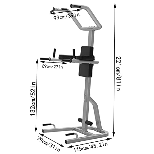 JOSHUA Multifunctional Pull-ups Home Gym Single-Pole Parallel Bars Pull-ups Multi-Function Fitness Workout Strength Training Equipment, 600lb Weight Capacity