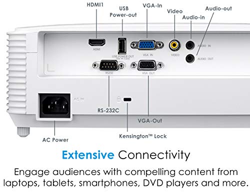 Optoma X343 XGA DLP Professional Projector | Bright 3600 Lumens | Business Presentations, Classrooms, or Home | 15,000 Hour Lamp Life | Speaker Built in | Portable Size